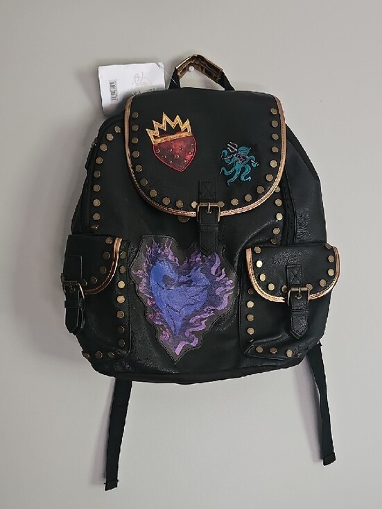 descendants 2 faux leather backpack Loungefly Disney Evie Cosplay Mini : Clothing, Shoes & Jewelry and zippers to bring her edgy look to life Disney Descendants Girls Backpack with